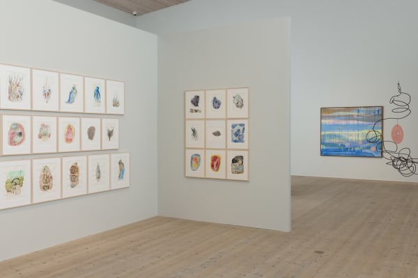 Carin Ellberg Installation view, It May Be Something the Sea Lays at My Feet, The Nordic Watercolour Museum, Skärhamn, Sweden, 2022
