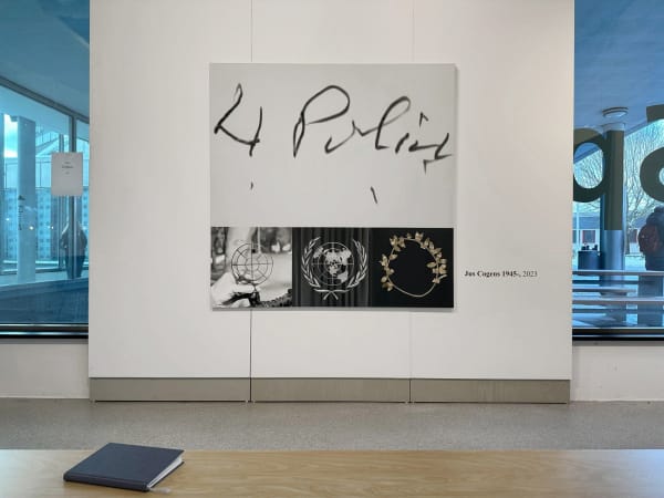 Omid Delafrouz Installation view Tidskrön - Tre målningar av Omid Delafrouz at Art Space Södertörn, Södertörn, Sweden, 2023