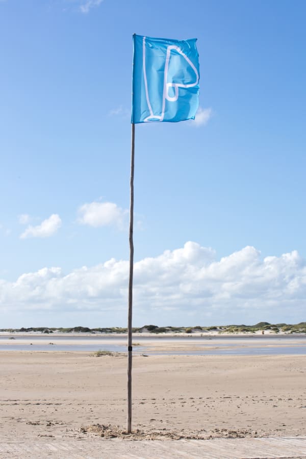 Cornelia Baltes Installation view New Adventures in Vexillology 2, Kunstverein Amrum, Amrum, Germany, 2016