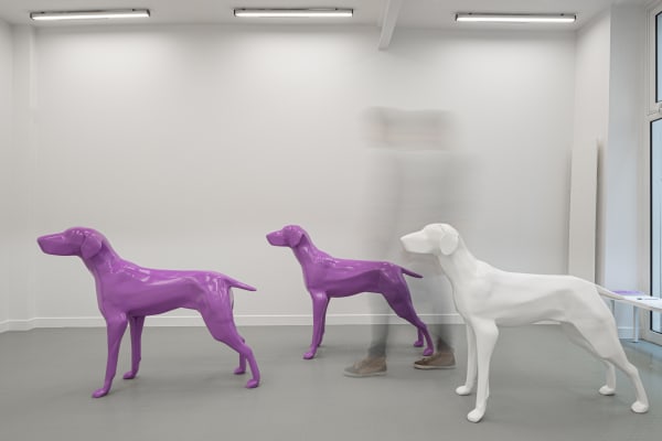 Installation view, Xavier Veilhan, Chien, at Andréhn-Schiptjenko, Paris, 2020. © C. Maignien