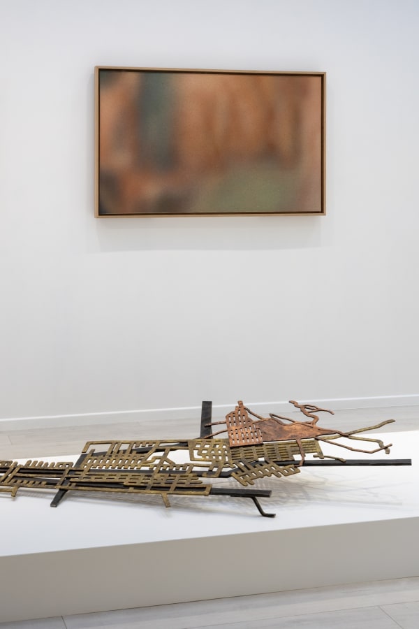 Isabelle Cornaro, Ann-Veronica Janssens, Dawn Kasper, Rita McBride, Caroline Mesquita, Valérie Mréjen, Gala Porras-Kim, R.H. Quaytman Installation view , Le Sens de l'Orientation curated by Xavier Veilhan Andréhn-Schiptjenko Paris, France, 2024