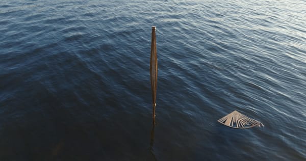 Sabine Mirlesse Off-site installation of Sabine Mirlesse, Ode to Measurement (2025) by Skeppsholmen, Stockholm.