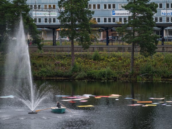 Elisabeth Frieberg on Lake Rudan