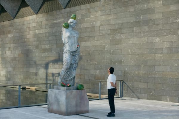 NGV Triennial 2020 installation view of Tony Matelli Hera (bronze) 2020, Commissioned by the National Gallery of Victoria, Melbourne. Proposed acquisition with funds donated by Barry Janes and Paul Cross, 2020