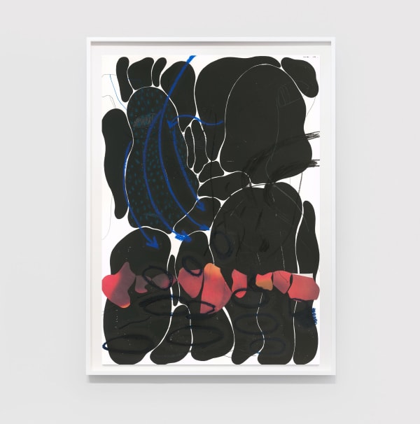 He Xiangyu Palate 19-1-33, 2019 Charcoal, pencil, colored pencil, oil stick, acid-free oil-based marker, Japanese ink, C-Print, acid-free glue on paper 39 3/8 x 27 9/16 in (100 x 70 cm) On Reserve