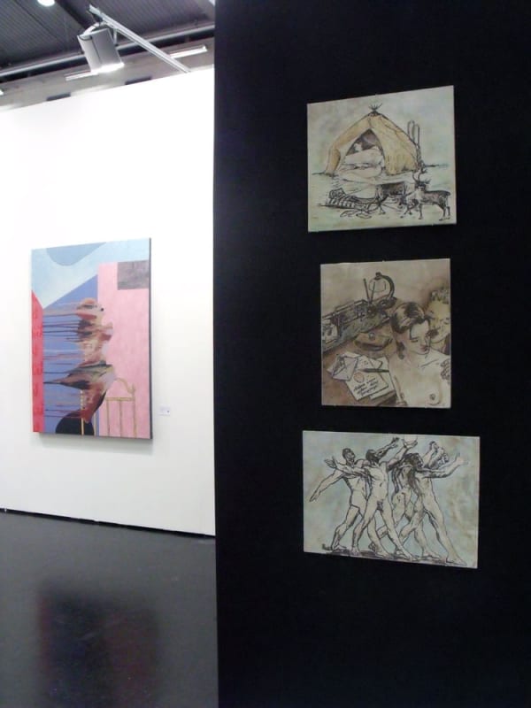 Ivan Plusch and Yuriy Aleksandrov works at the gallery's stand