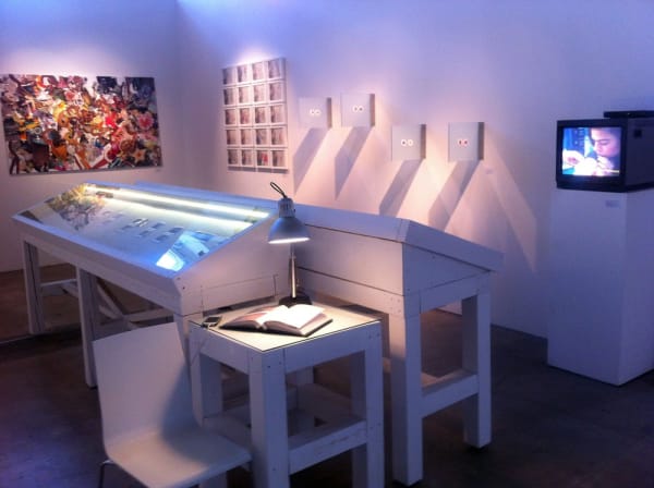 Marya Dmitrieva, Anastasia Potemkina works at the gallery's stand