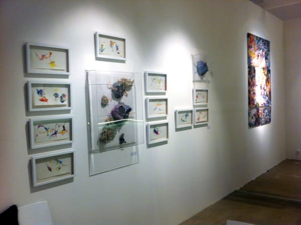 Marya Dmitrieva, Vlad Kulkov works at the gallery's stand.