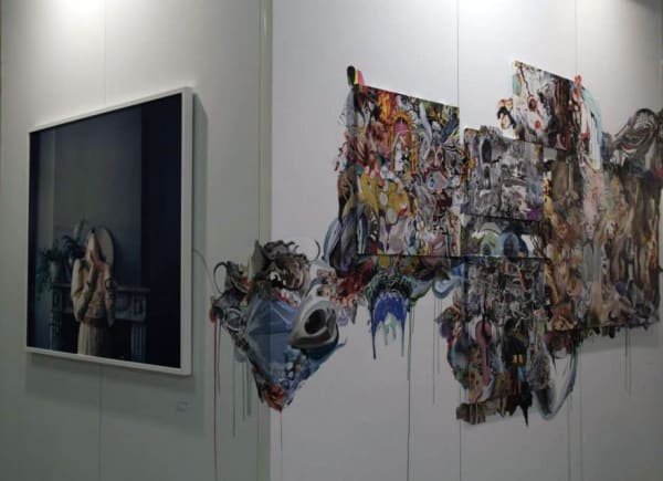 Uldus Bakhtiozina, Marya Dmitrieva. Anna Nova's booth at Contemporary Istanbul 2013