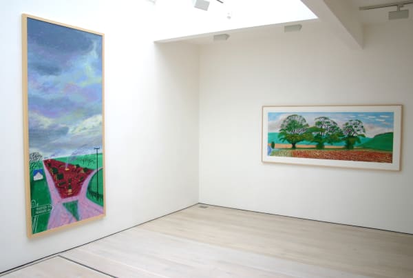 David Hockney, Drawing in a Printing Machine, installation image @ Annely Juda Fine Art 2009