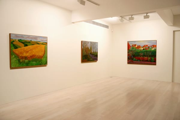 David Hockney, A Year in Yorkshire, installation image @ Annely Juda Fine Art 2006