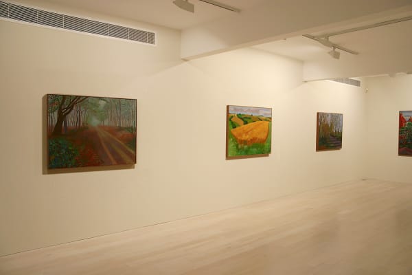 David Hockney, A Year in Yorkshire, installation image @ Annely Juda Fine Art 2006