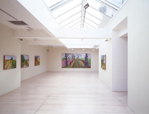 David Hockney, A Year in Yorkshire, installation image @ Annely Juda Fine Art 2006