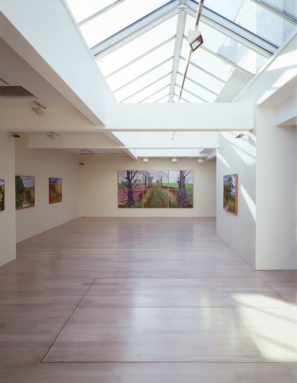David Hockney, A Year in Yorkshire, installation image @ Annely Juda Fine Art 2006