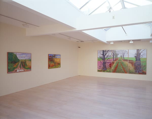 David Hockney, A Year in Yorkshire, installation image @ Annely Juda Fine Art 2006