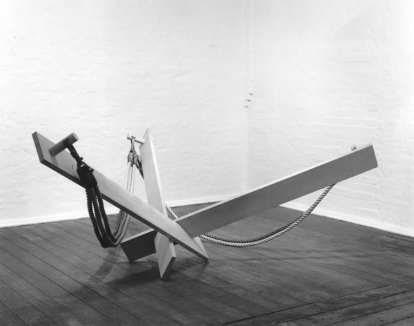installation shot of the exhibition Recent Sculptures by the Japanese artist Yoshikuni Iida, Annely Juda Fine Art, 1988