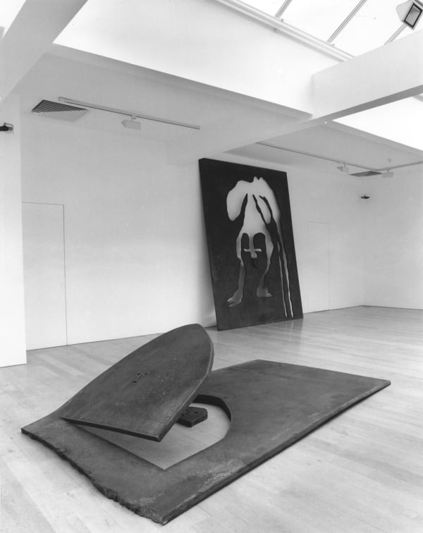 installation shot of Menashe Kadishman exhibition at Annely Juda Fine Art, London 1992
