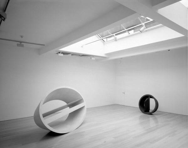 installation shot of Nigel Hall's exhibition, Recent Sculpture & Drawings at Annely Juda Fine Art, London