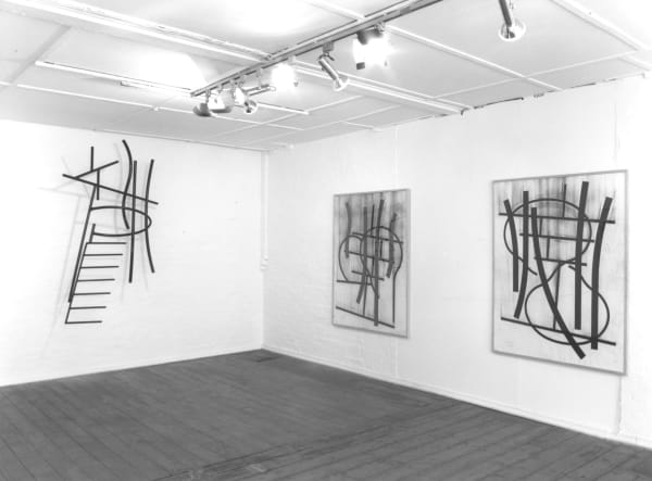installation shots of the exhibition Nigel Hall, Recent Sculpture & Drawings at Annely Juda Fine Art, London 1985