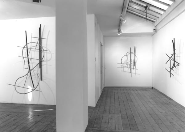 installation shots of the exhibition Nigel Hall, Recent Sculpture & Drawings at Annely Juda Fine Art, London 1985