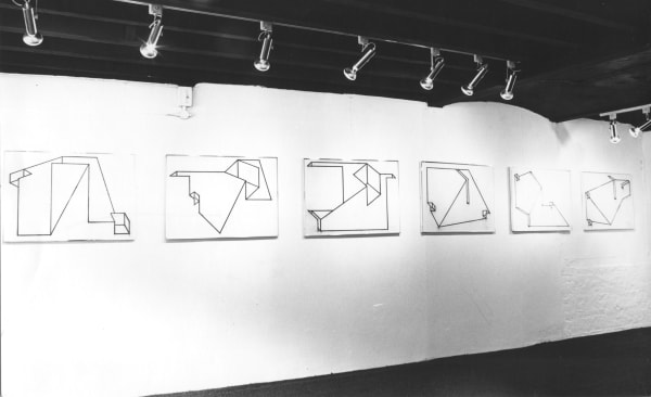 installation shots of the Nigel Hall exhibition Sculptures and Drawings at Annely Juda Fine Art, Tottenham Mews, London 1978