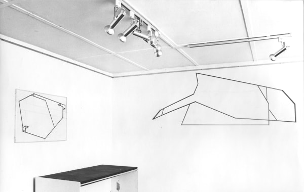 installation shots of the Nigel Hall exhibition Sculptures and Drawings at Annely Juda Fine Art, Tottenham Mews, London 1978