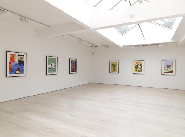 David Hockney installation image @ Annely Juda Fine Art 2018
