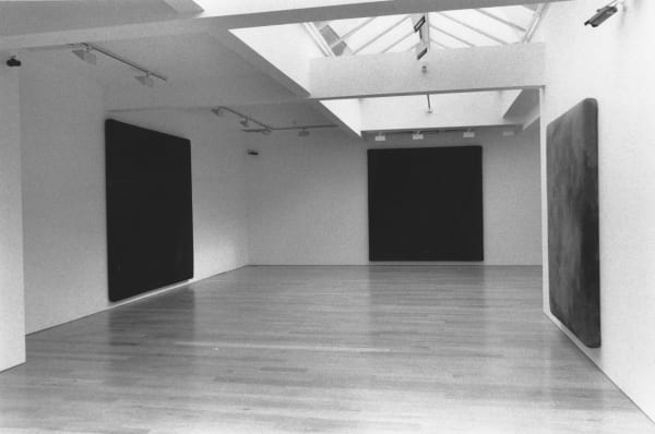 installation shot of Gotthard Graubner's exhibition of recent paintings at Annely Juda Fine Art