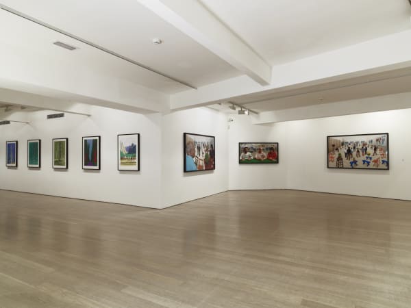 David Hockney installation image @ Annely Juda Fine Art 2017
