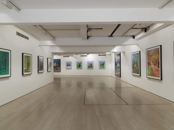 David Hockney installation image @ Annely Juda Fine Art 2017