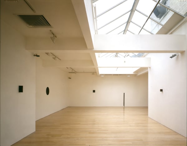 installation images of the exhibition Roger Ackling, Flooded Margins, Annely Juda Fine Art, 1994