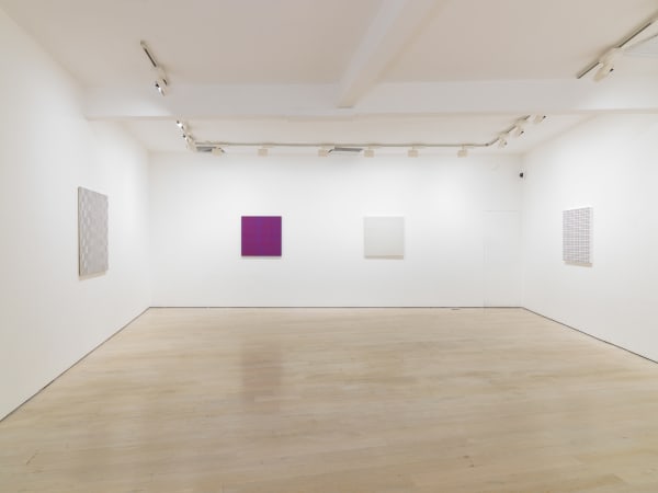 installation photo of François Morellet exhibition at Annely Juda Fine Art, London, 2024