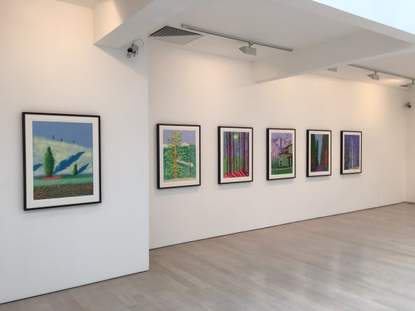 David Hockney installation image @ Annely Juda Fine Art 2016