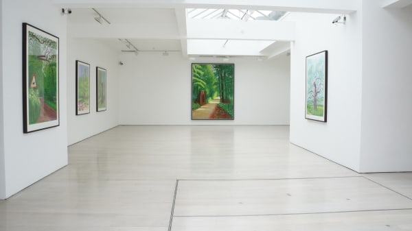 David Hockney installation image @ Annely Juda Fine Art 2015