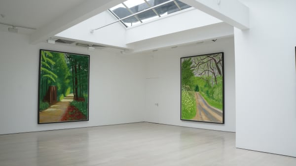 David Hockney installation image @ Annely Juda Fine Art 2015