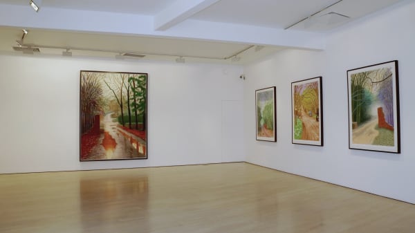 David Hockney installation image @ Annely Juda Fine Art 2015