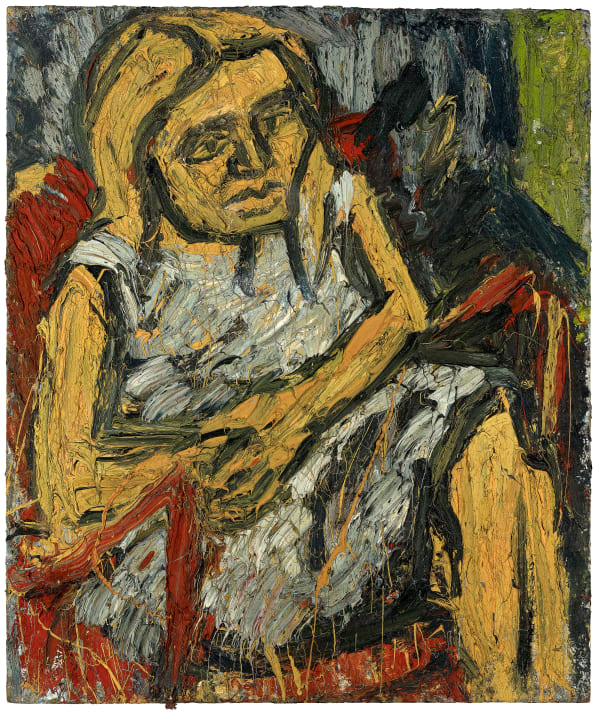 Leon Kossoff, Portrait of Rosalind No 1, 1973 oil on board 145 x 122 cm