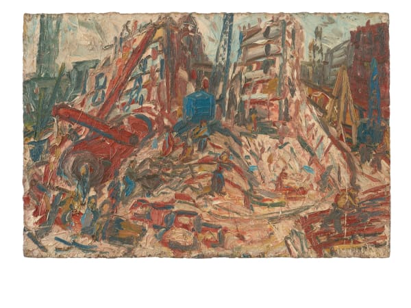 Leon Kossoff, Demolition of YMCA Building No.2, Spring, 1971