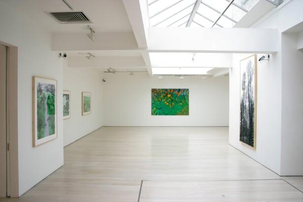 David Hockney, Drawing in a Printing Machine, installation image @ Annely Juda Fine Art 2009