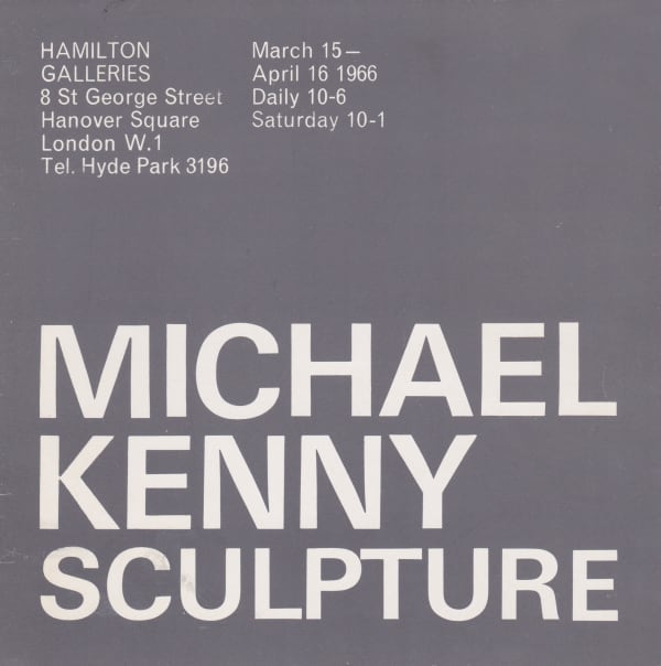 Michael Kenny 1966 Hamilton Galleries