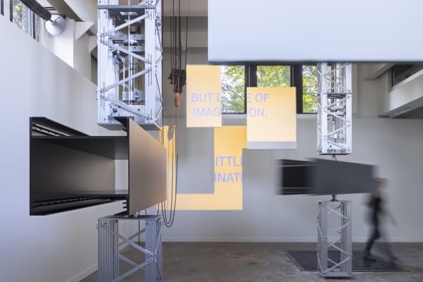 Sarah Oppenheimer and Tony Cokes SM-2N:sldrty? 2022 Material, dimension, and duration: Variable Photocredit: Brad Feinknopf