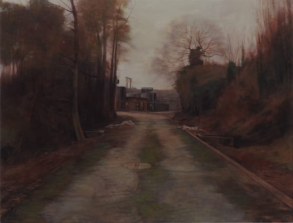 George Shaw The Danger of Death, 2013 - 2014 Humbrol enamel on board 92 x 120 cm Collection: Global Arts...