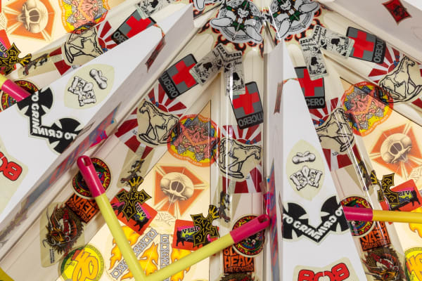 Installation view at EXPO Chicago with a variety of works.