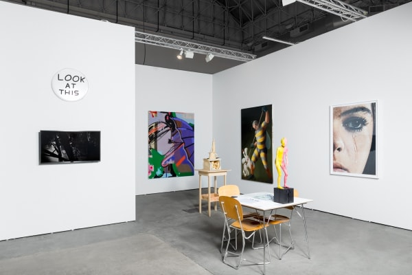 Installation view of EXPO Chicago with multiple artists exhibited.