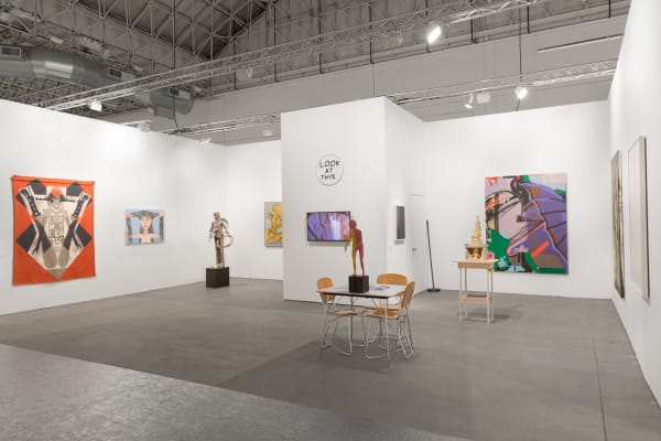 Installation view of EXPO Chicago with multiple artists exhibited.