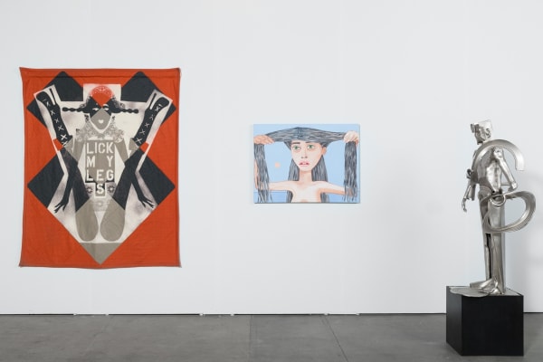 Installation view of EXPO Chicago with multiple artists exhibited.