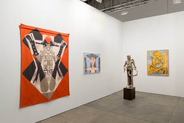 Installation view of EXPO Chicago with multiple artists exhibited.