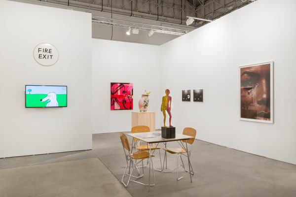 Installation view of EXPO Chicago with multiple artists exhibited.