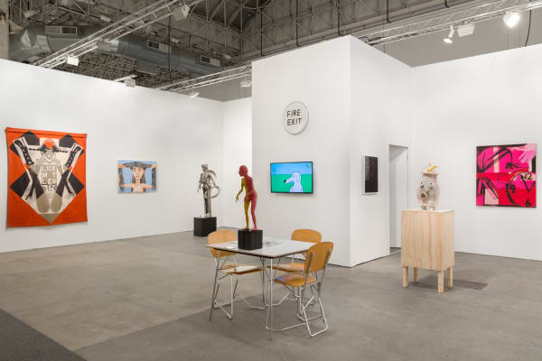 Installation view of EXPO Chicago with multiple artists exhibited.