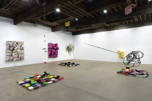 Installation view of Jim Lambie's solo exhibition.